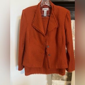 Burnt-Orange Tweed Suit